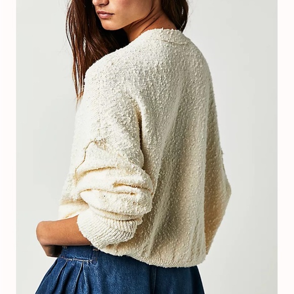 NEW Free People Found My Friend Cardi in Cream - Picture 2 of 10